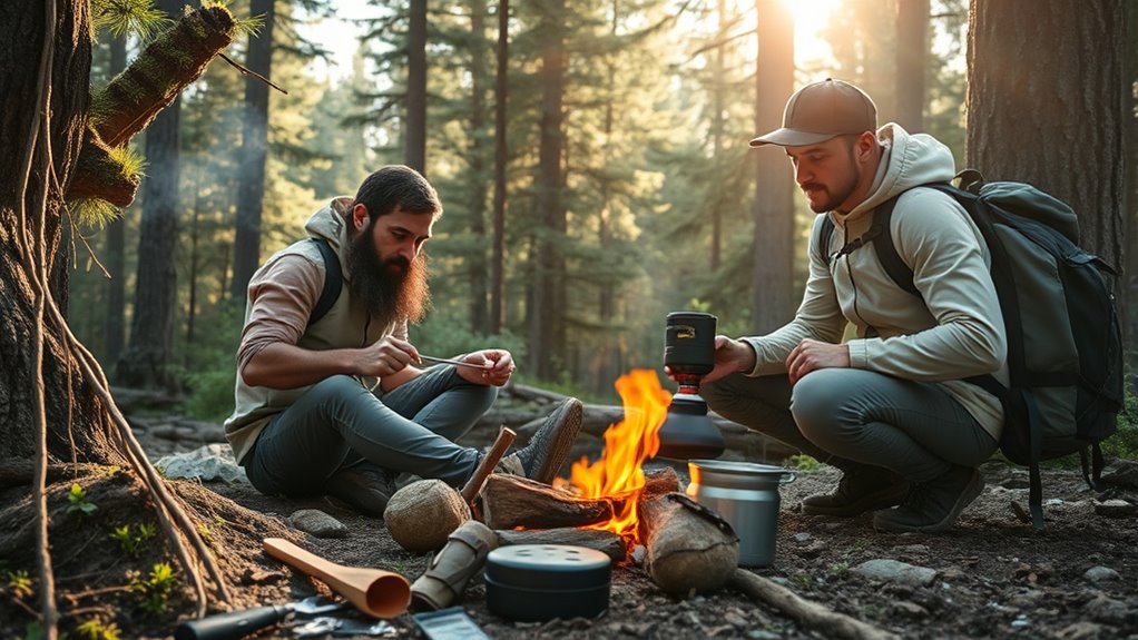 combine primitive and modern survival