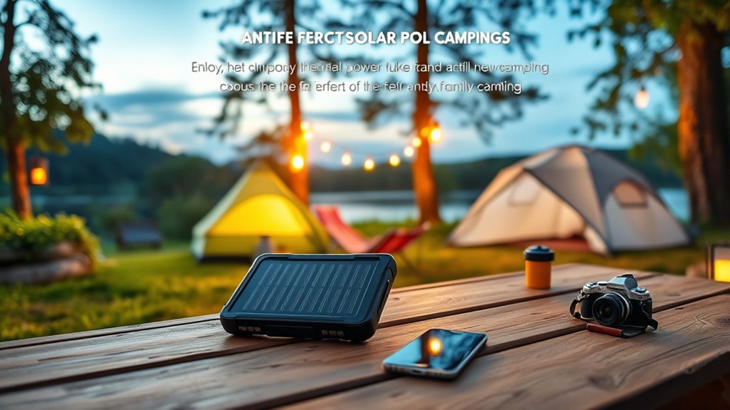 family camping solar power considerations