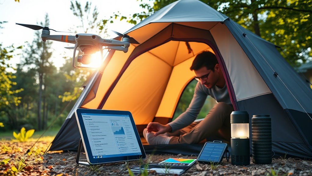 high tech camping planning