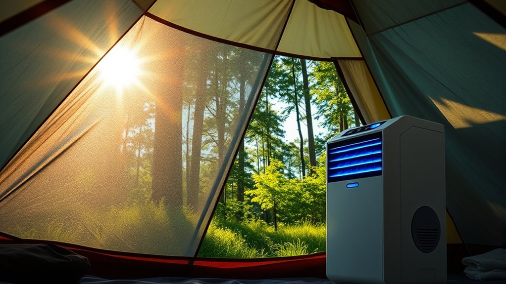 high tech cooling for tents