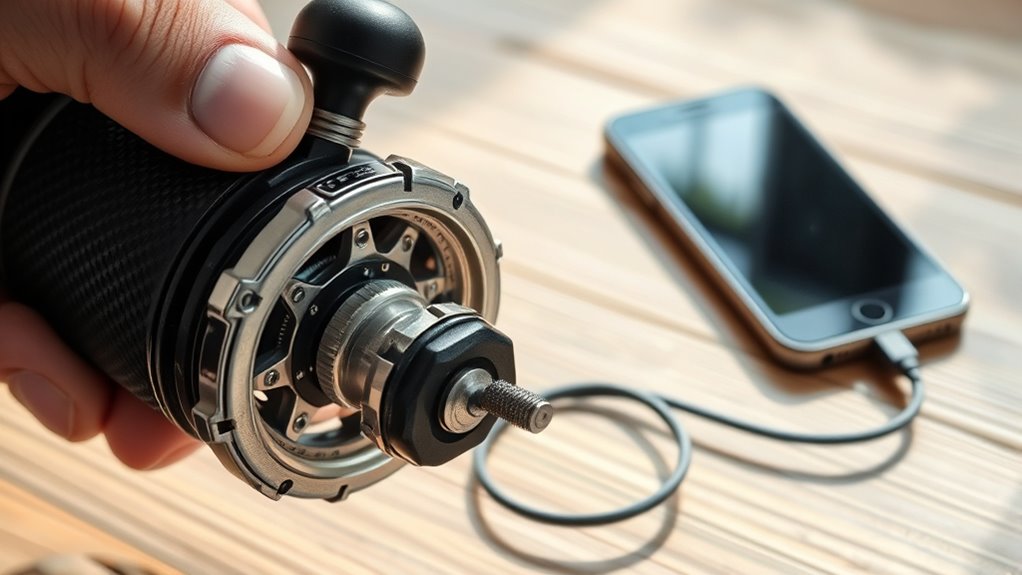 manual phone charging device