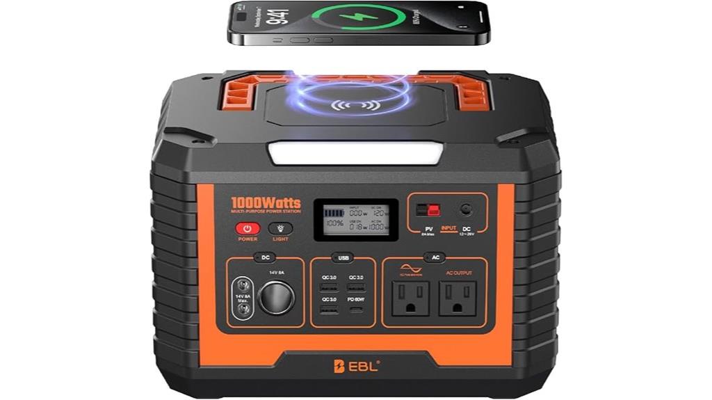 portable 1000w solar generator