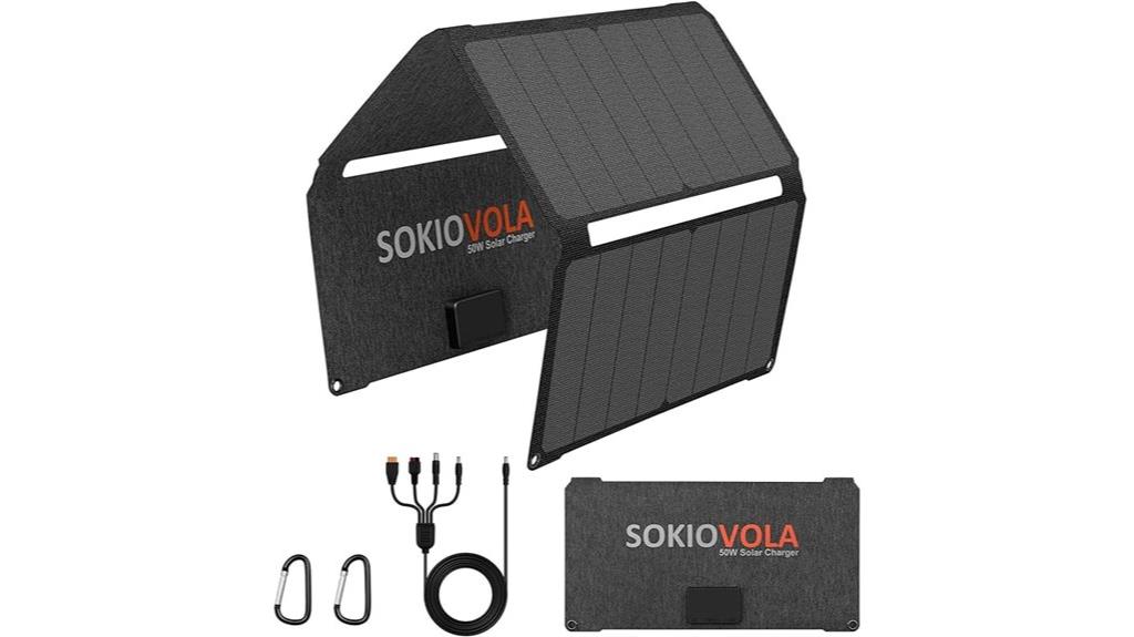 portable 50w foldable solar charger