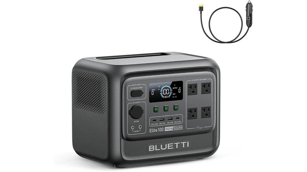 portable power station with cable