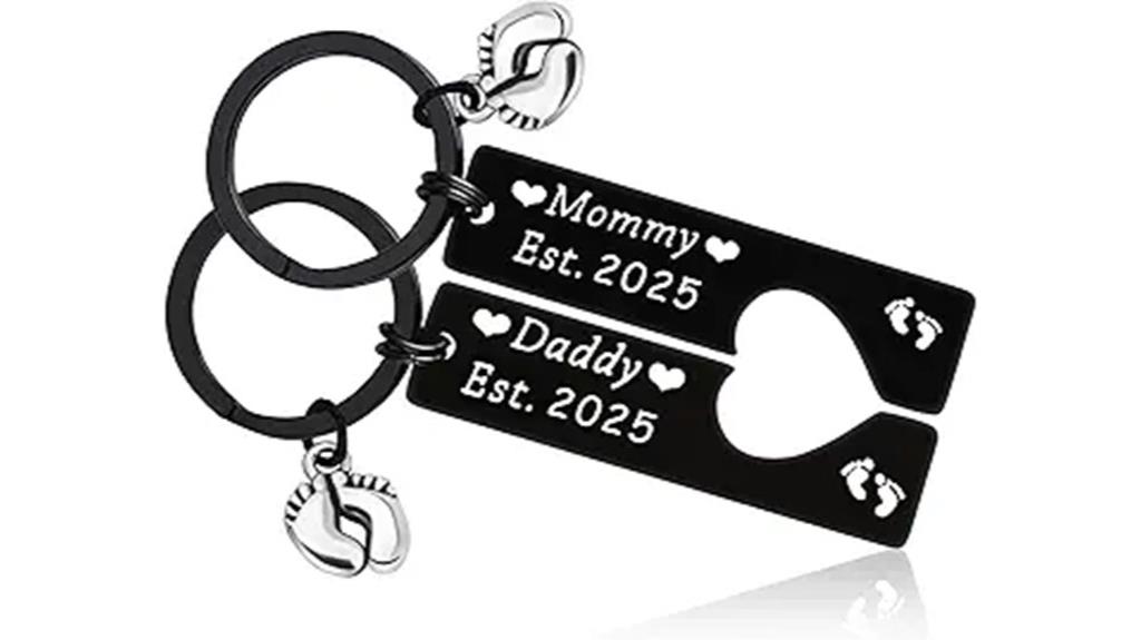 pregnancy keychain announcement set