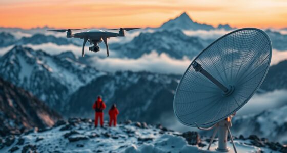 satellites and drones search