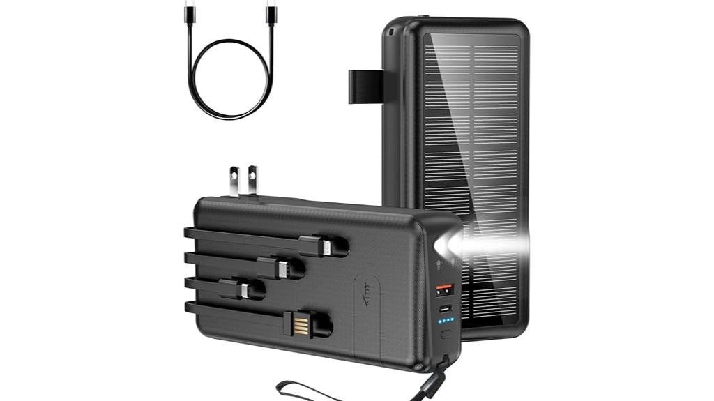 solar power bank with flashlights