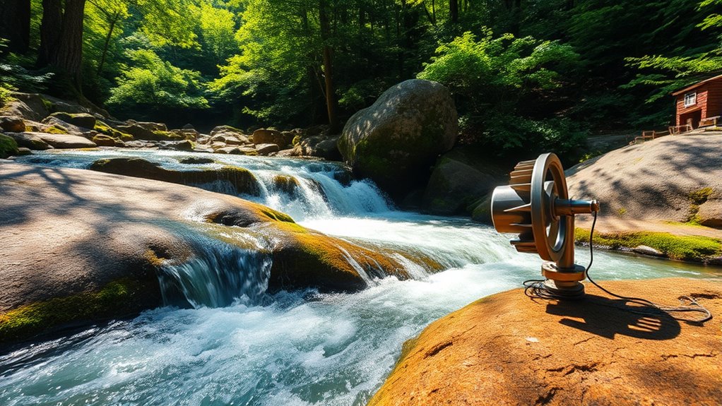 stream powered camp electricity