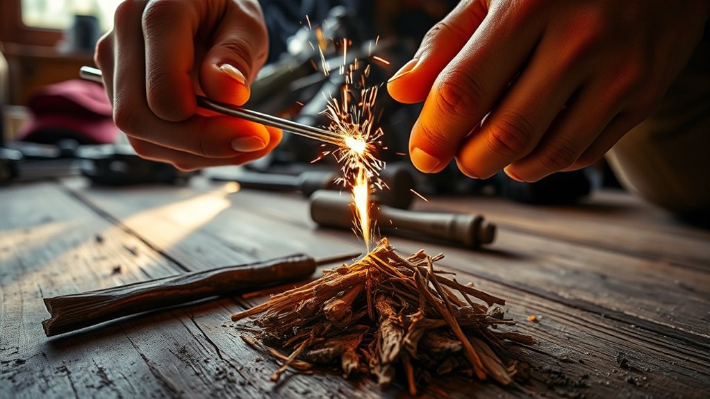 test fire starting techniques