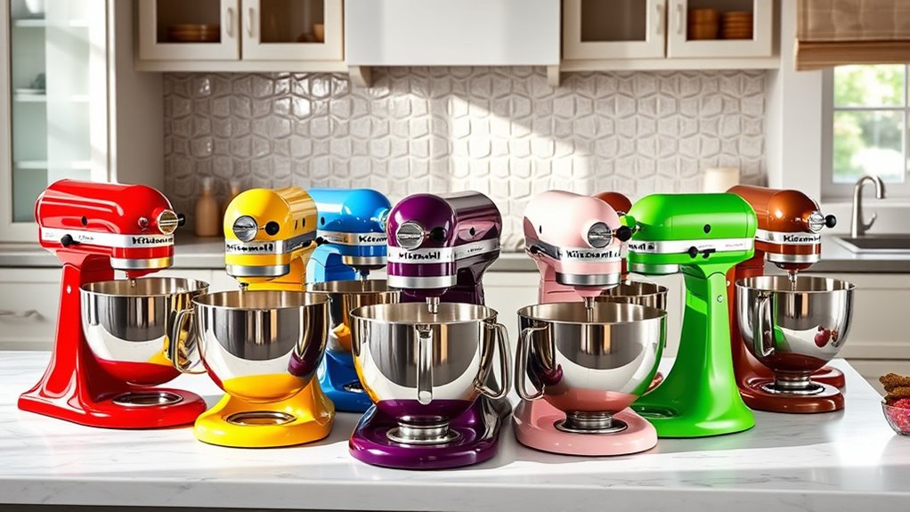top kitchenaid mixer colors