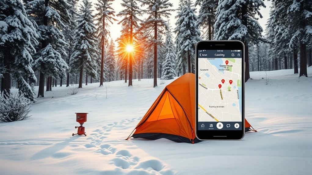 winter campsite planning tools