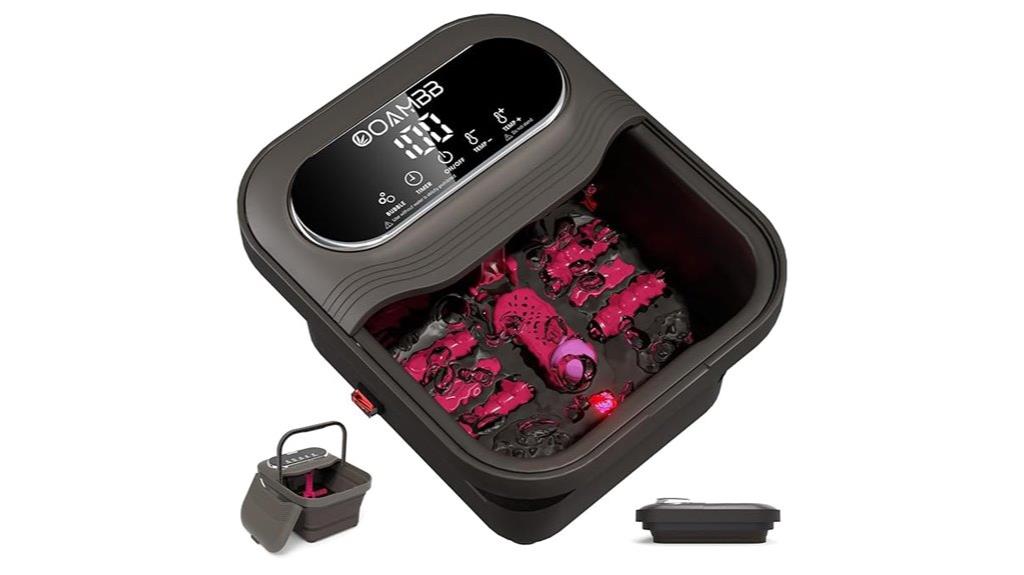 foldable heated bubble foot spa