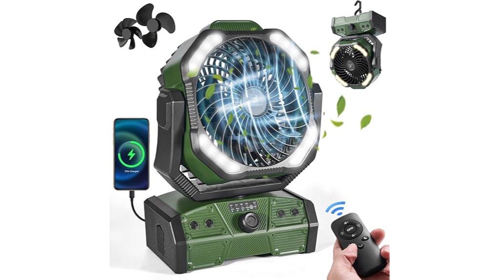 high capacity camping fan