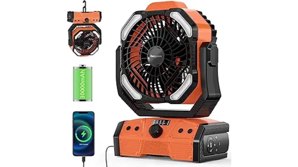 portable camping fan lantern