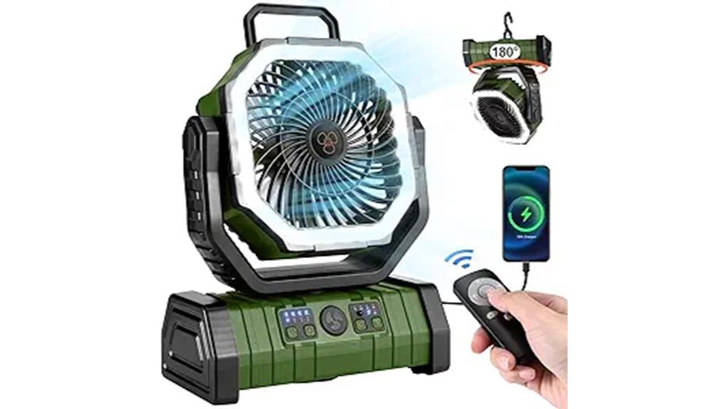 portable camping fan lantern