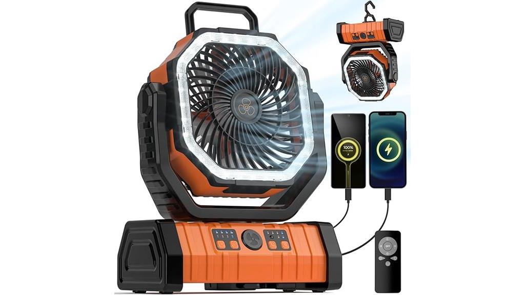 portable camping fan with battery