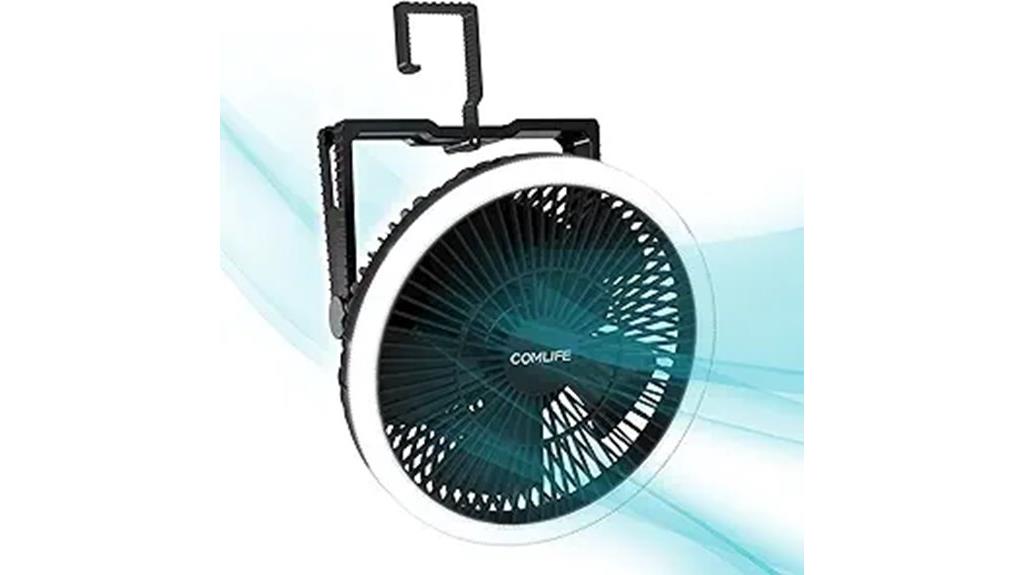 portable fan with led