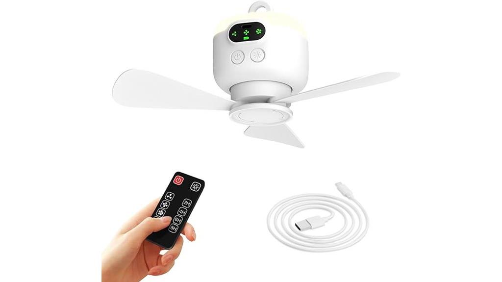 portable fan with light