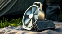 portable tent fan battery