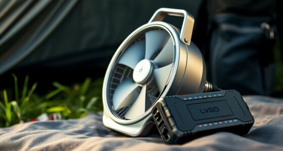 portable tent fan battery