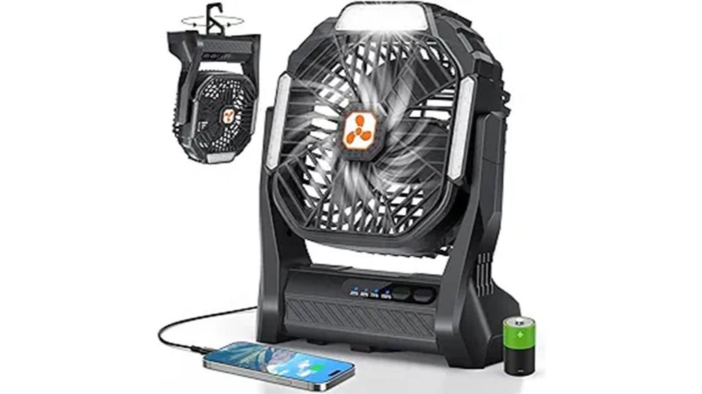 powerful portable fan lantern