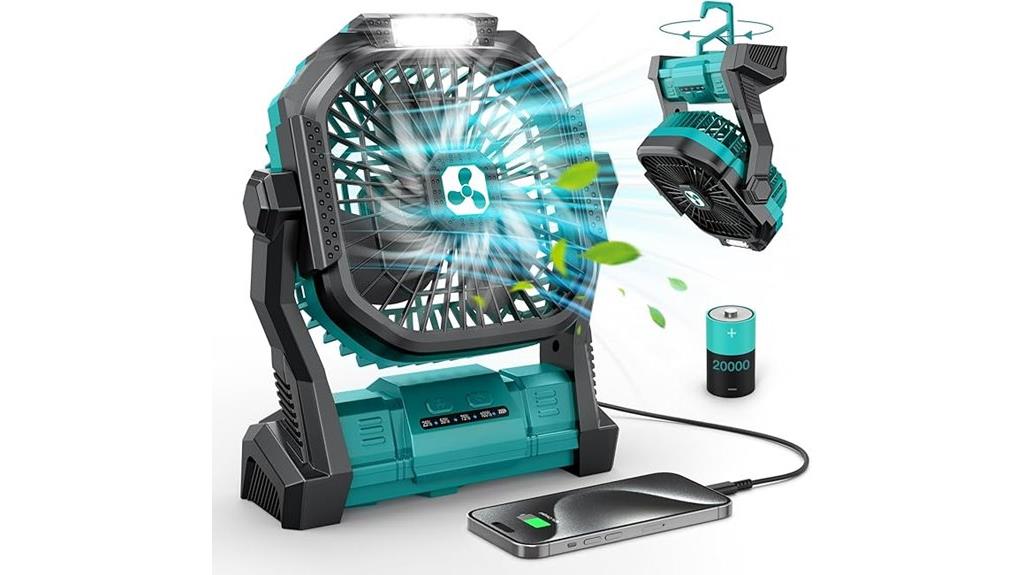 rechargeable fan with lantern