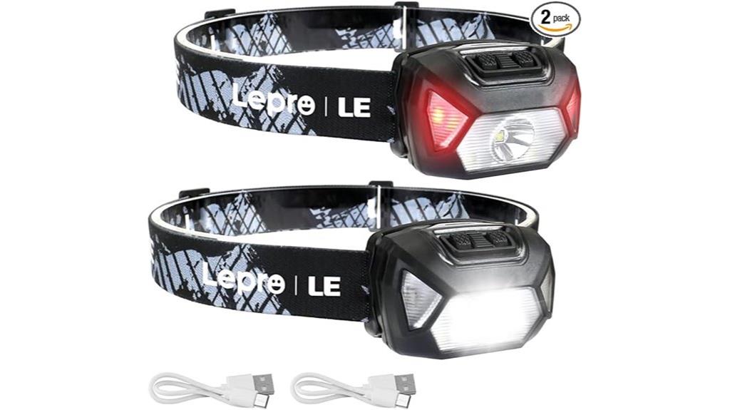 rechargeable headlamp with six modes