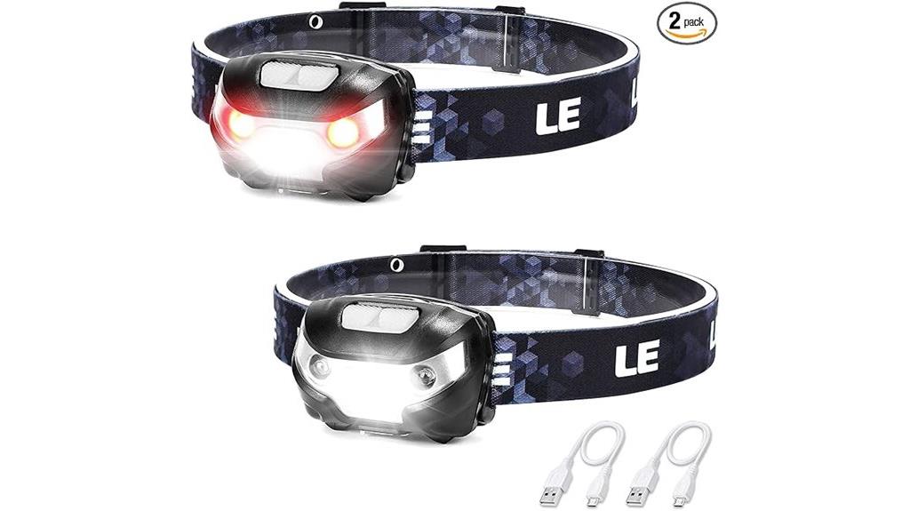 rechargeable led headlamps pack