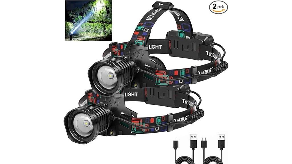 rechargeable led headlamps pack