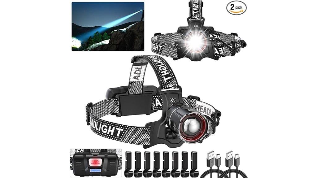 rechargeable led headlamps pack
