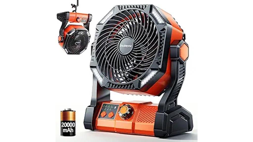 rechargeable outdoor tent fan