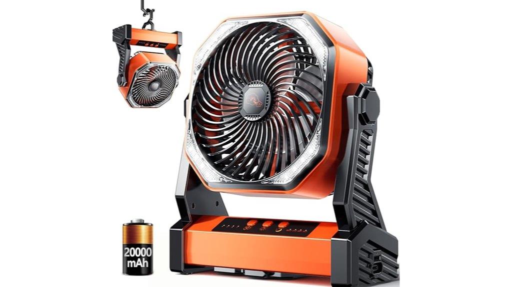 rechargeable outdoor tent fan