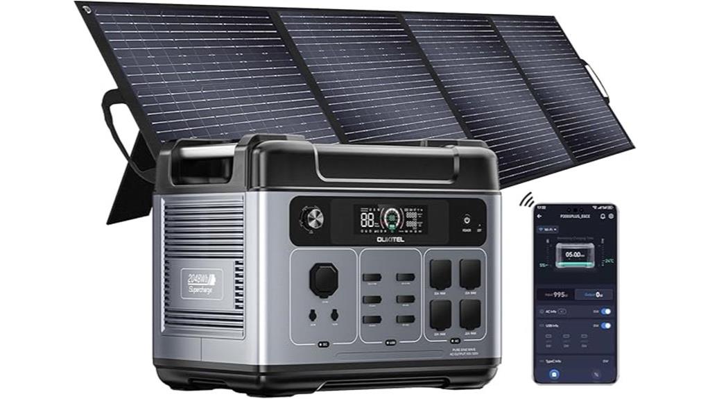 solar generator with panel