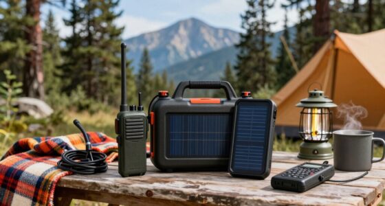 campers creating communication setups