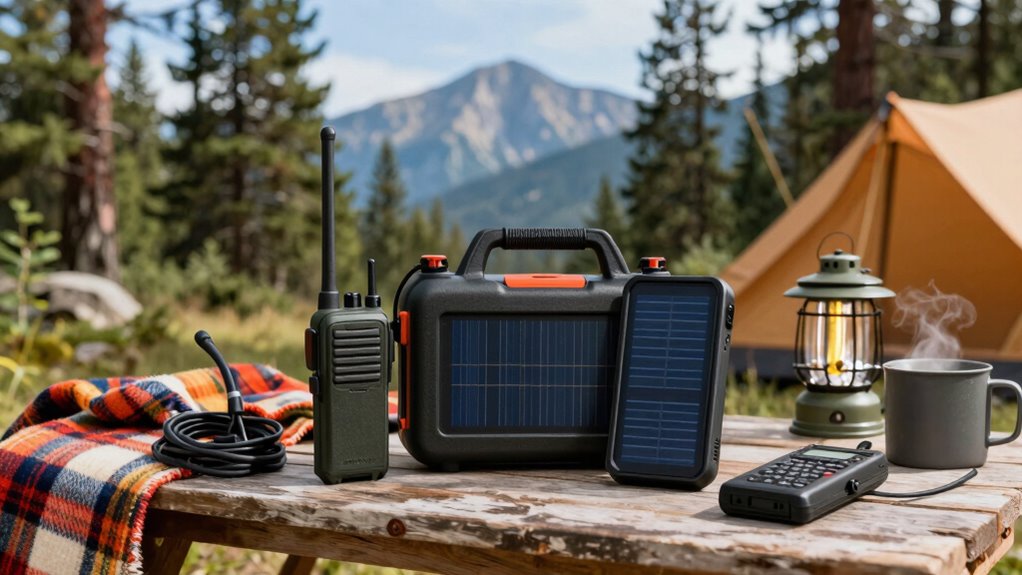 campers creating communication setups