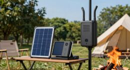 create a modern camping tech zone