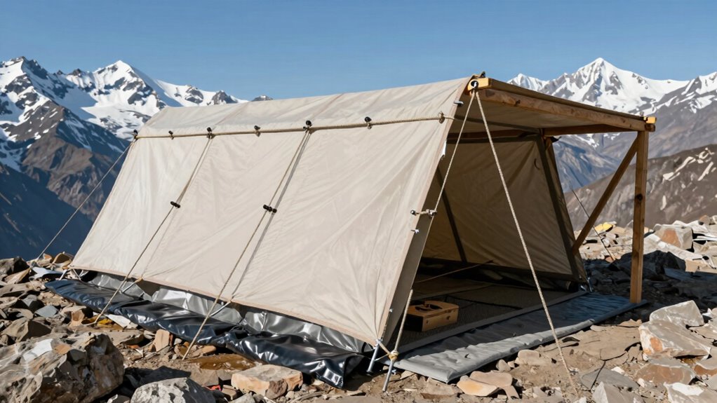 durable weather resistant shelter setup