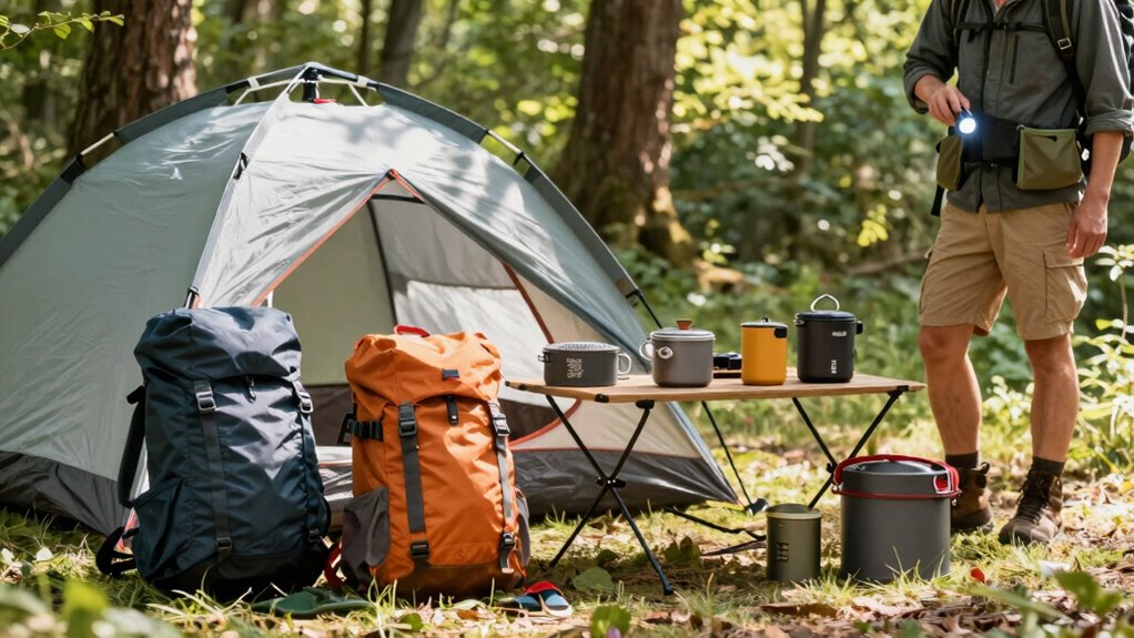 efficient organized camping setup