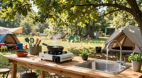 efficient organized cooking setup