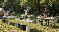 efficient outdoor cooking setup