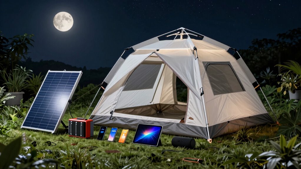 modular powered connected camping
