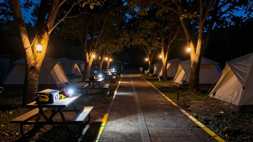 nighttime camping safety precautions