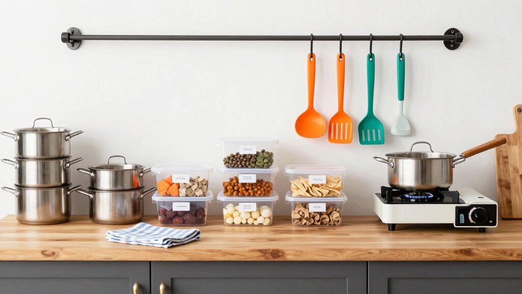 organized camp kitchen essentials