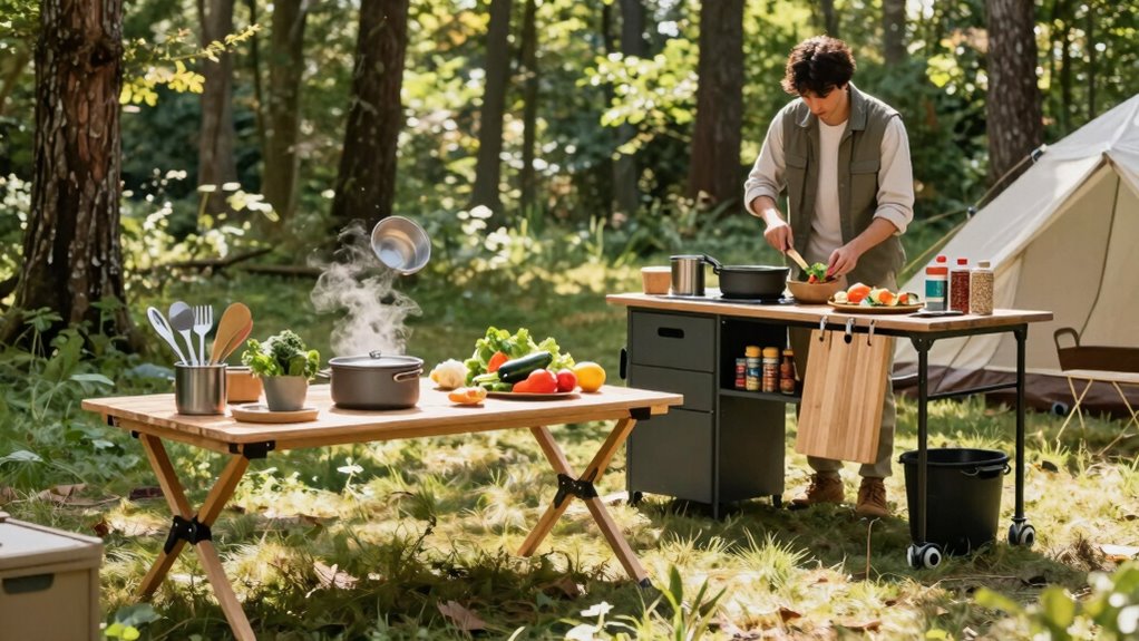 organized durable outdoor cooking