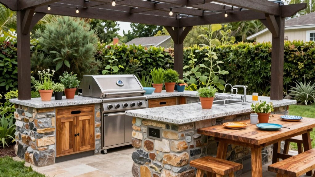organized safe outdoor cooking