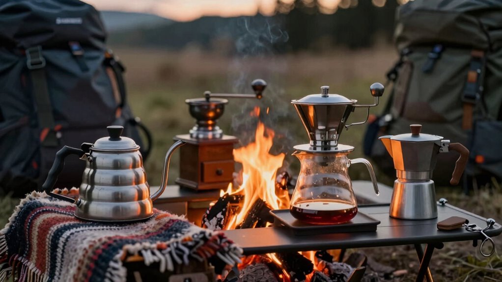 outdoor camping coffee rituals