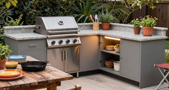 outdoor cooking zone setup
