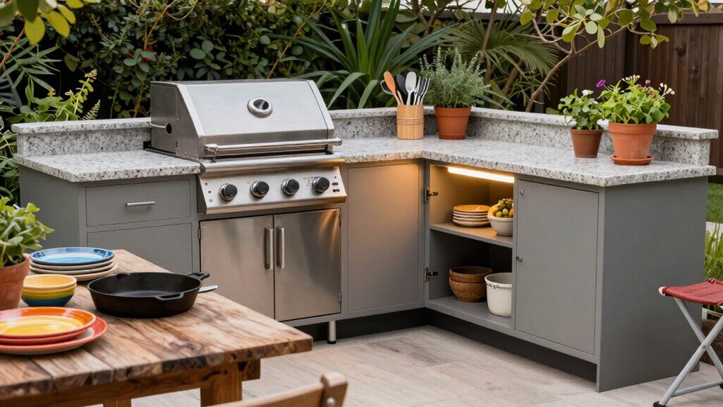 outdoor cooking zone setup