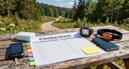 preparing gear for hiking