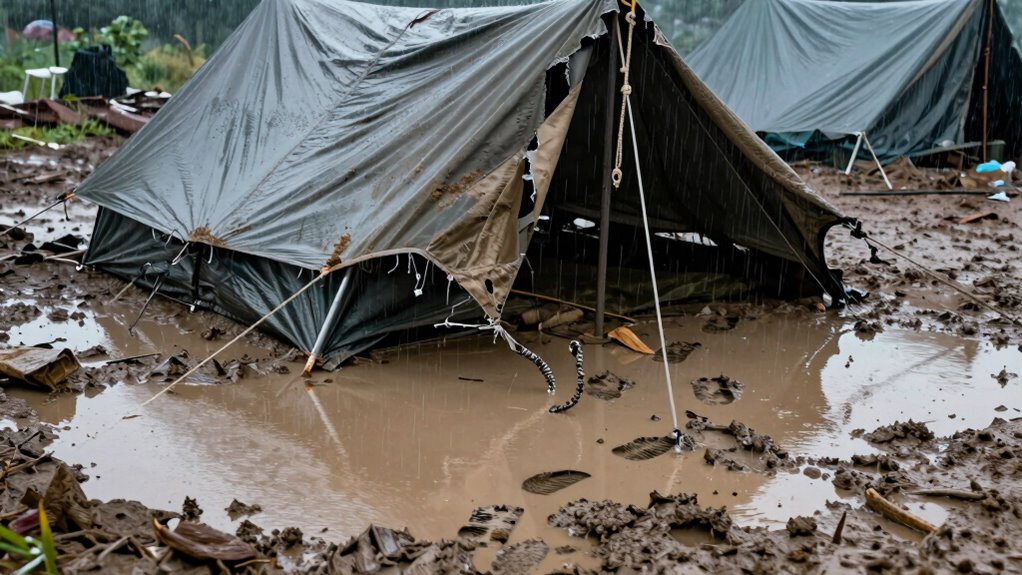 rain exposes camping vulnerabilities
